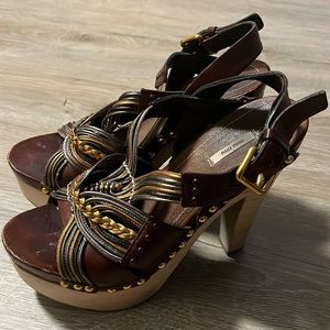 Miu Miu Leather Heels 5” (Size 38.5)